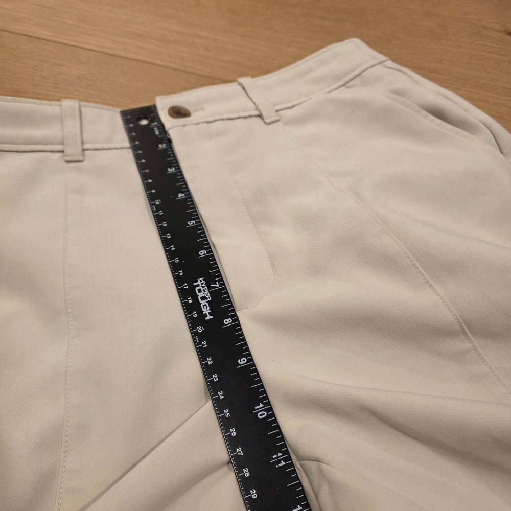 GU Women Wide Leg Cargo Pants Beige Off White High Waist Size L Japanese Style - Picture 4 of 8